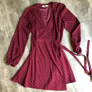 EUC Loft Long Sleeved Wrap Dress